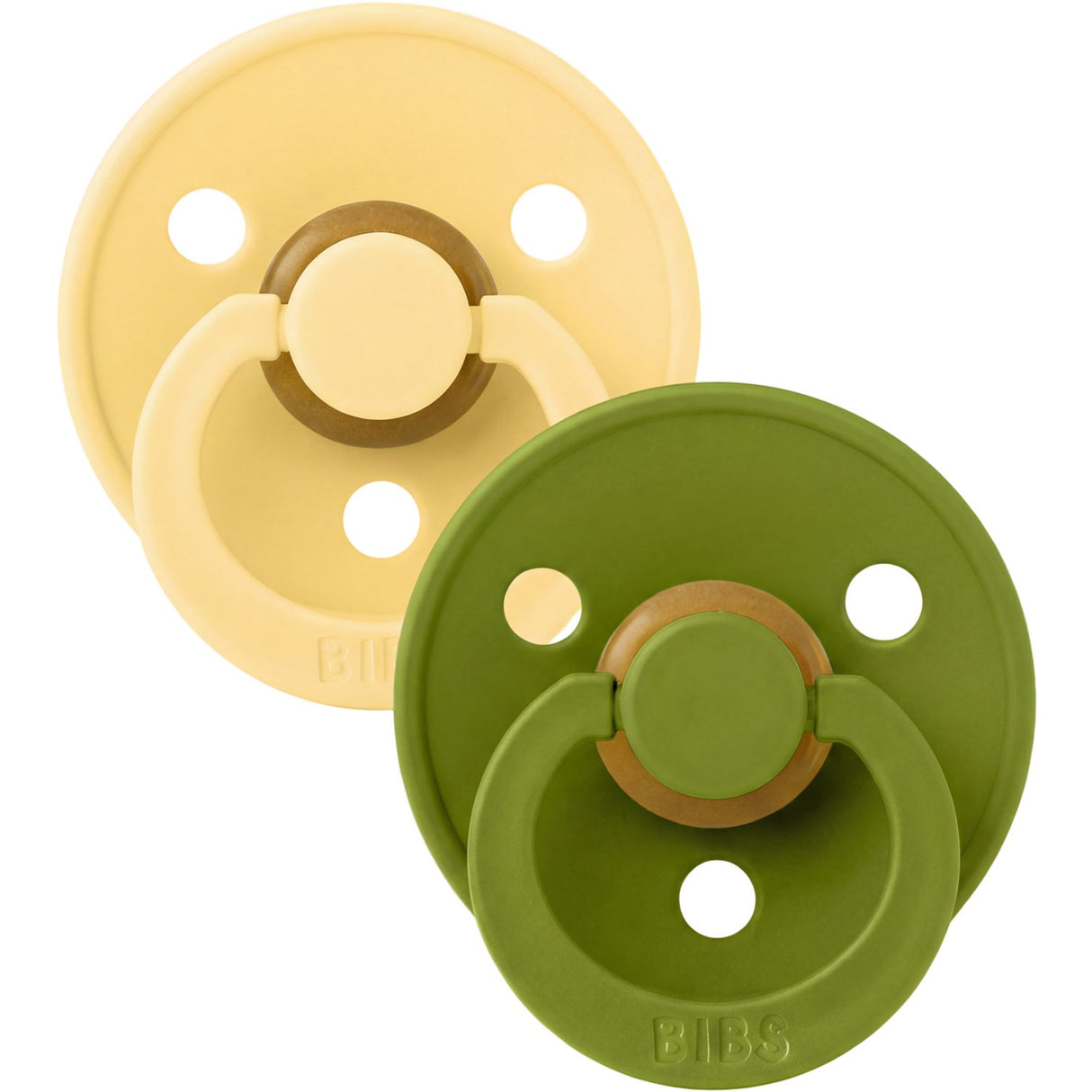 Bibs Pale Butter / Wasabi Napp Colour 2-Pack Anatomical Latex