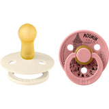 Bibs Ivory / Dusty Pink X Moomins Napp Colour Little My 2-Pack Latex