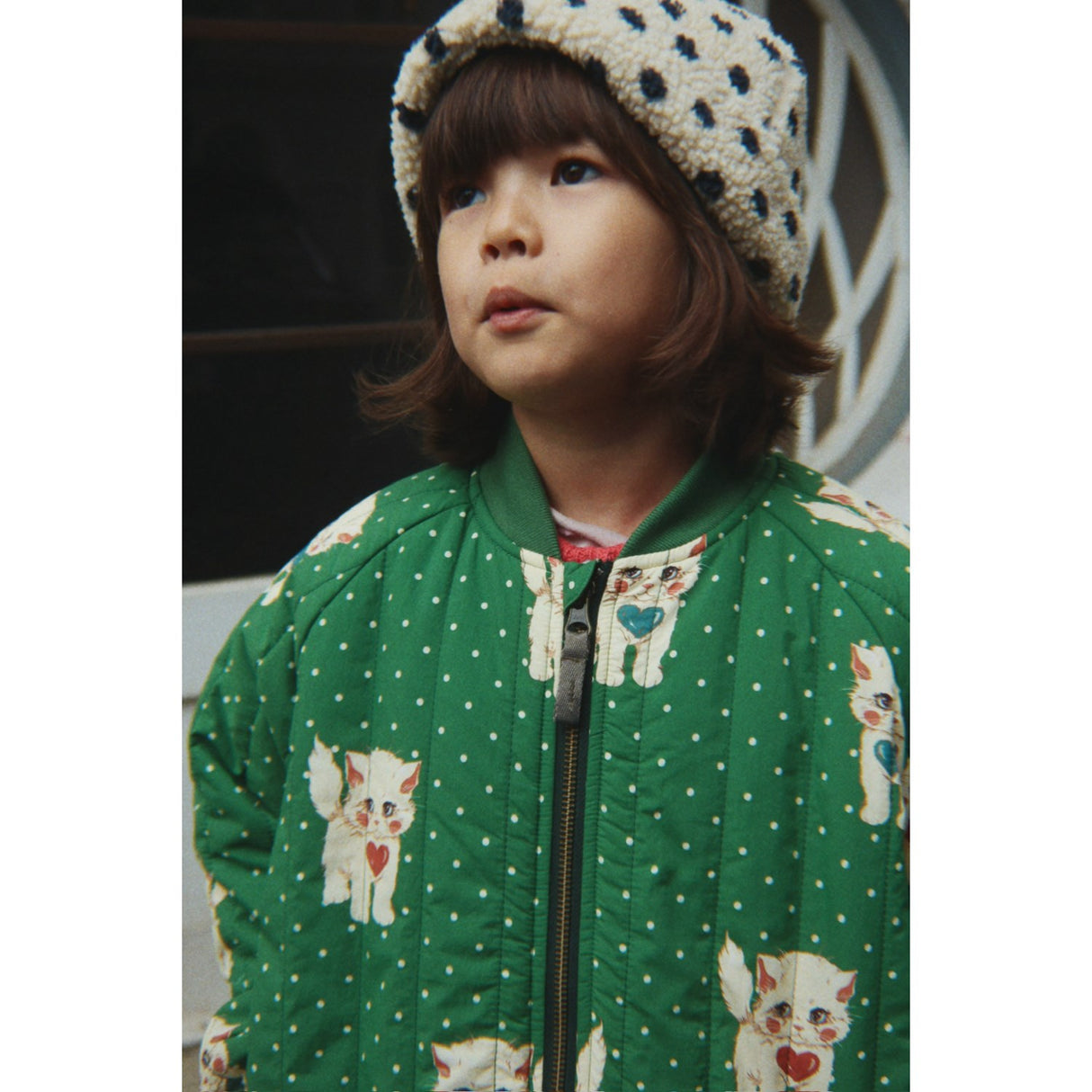 Konges Sløjd Dot Miao Verde Juno Printed Bomber Jacka