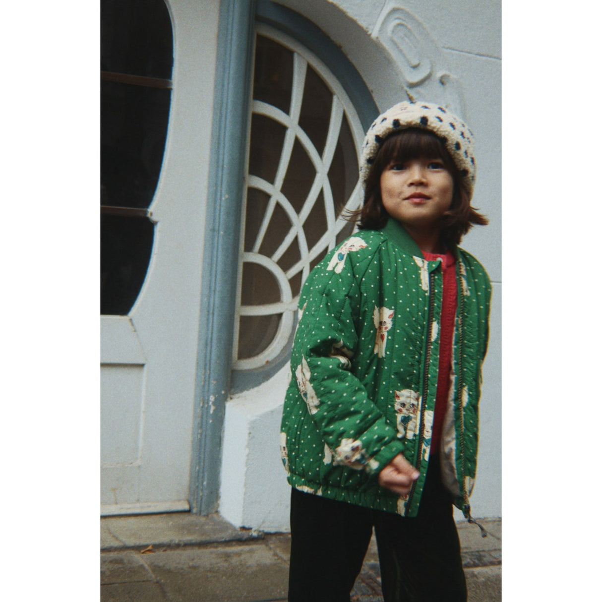 Konges Sløjd Dot Miao Verde Juno Printed Bomber Jacka
