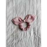 Lalaby Pink Flower Cord Scrunchie Rosett
