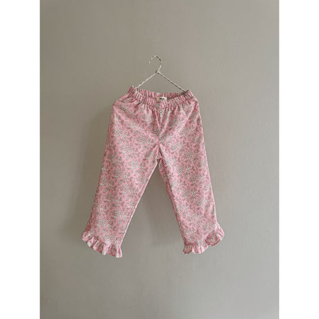 Lalaby Pink Flower Cord Lotte Byxor