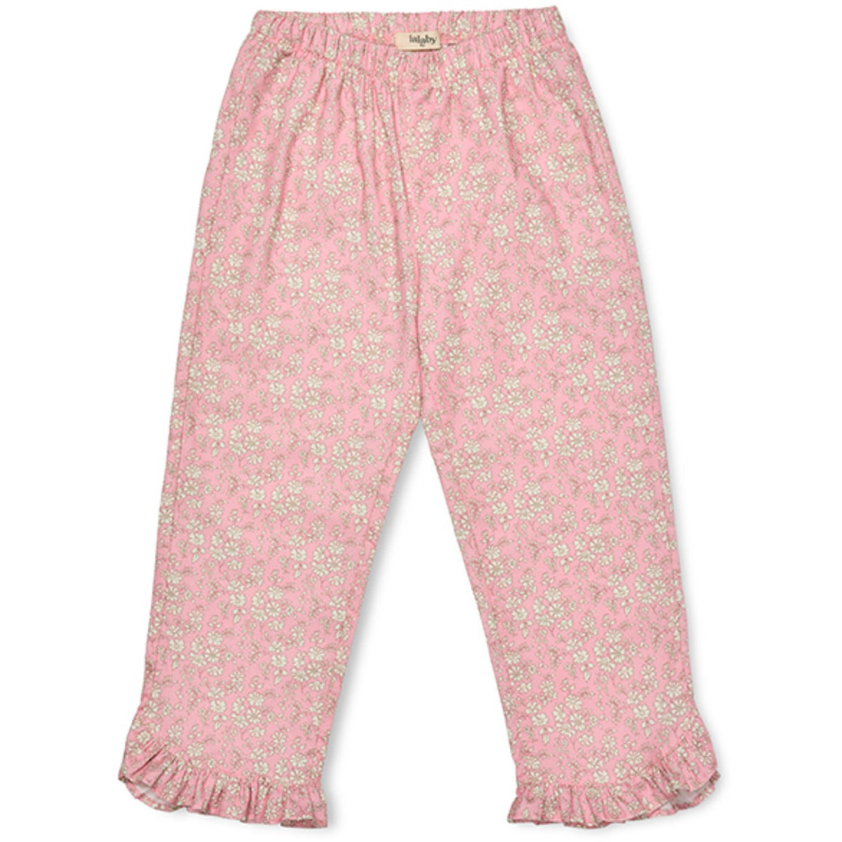 Lalaby Pink Flower Cord Lotte Byxor