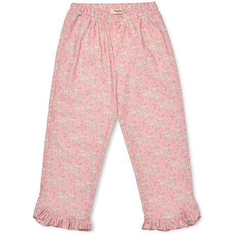 Lalaby Pink Flower Cord Lotte Byxor