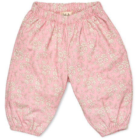 Lalaby Pink Flower Cord Pixi Byxor