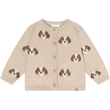 Minymo Beige Melange Cardigan Stickad