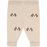 Minymo Beige Melange Byxor Stickad