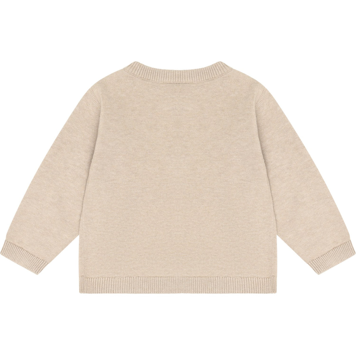 Minymo Beige Melange Cardigan Stickad