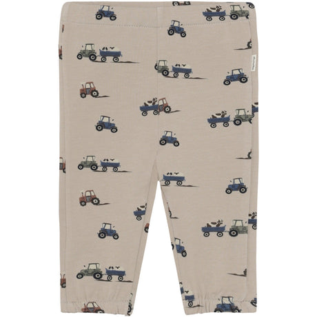 Minymo Feather Gray Byxor Aop Sweat
