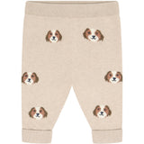 Minymo Beige Melange Byxor Stickad