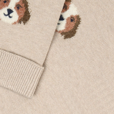 Minymo Beige Melange Byxor Stickad