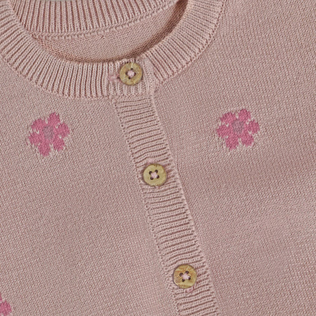 Minymo Fawn Cardigan Stickad