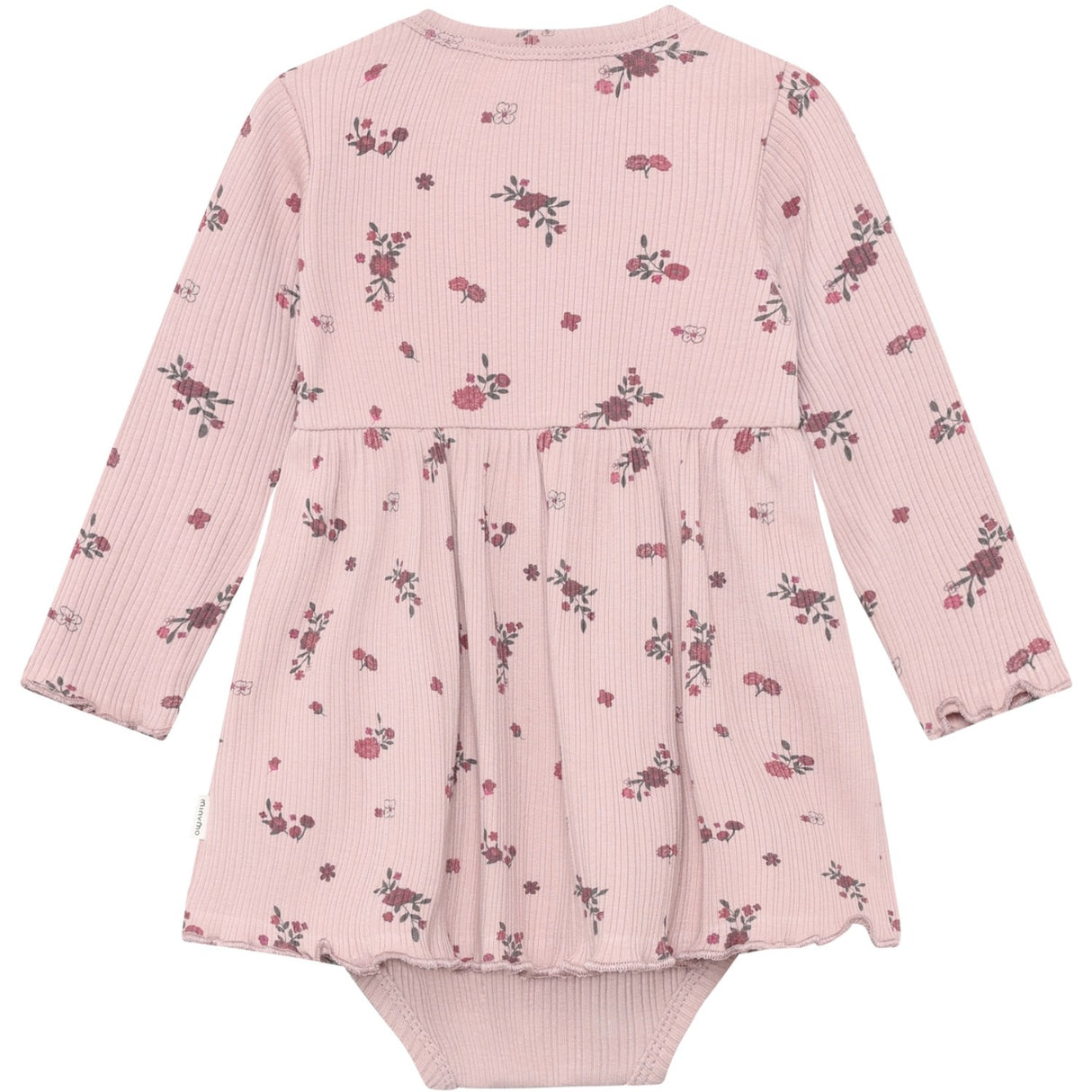 Minymo Fawn Body Klänning Ls Aop Rib