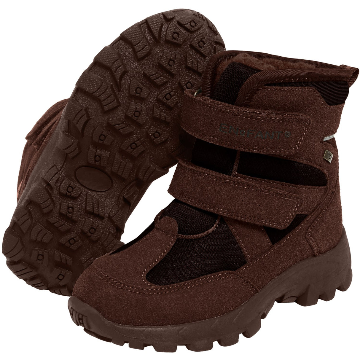 En Fant Chocolate Brown Stövlar Kardborreband Tex