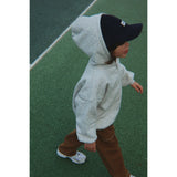 Konges Sløjd Grey Melange Lou Sweat Zip Huva Gots