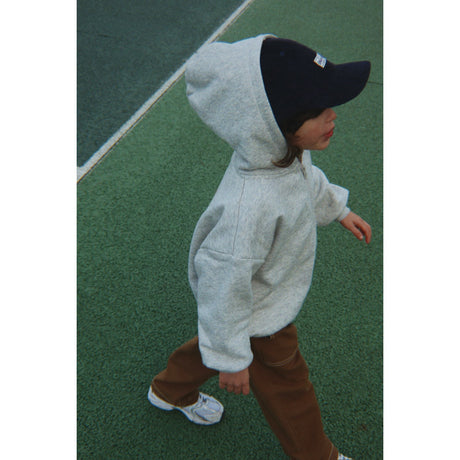 Konges Sløjd Grey Melange Lou Sweat Zip Huva Gots