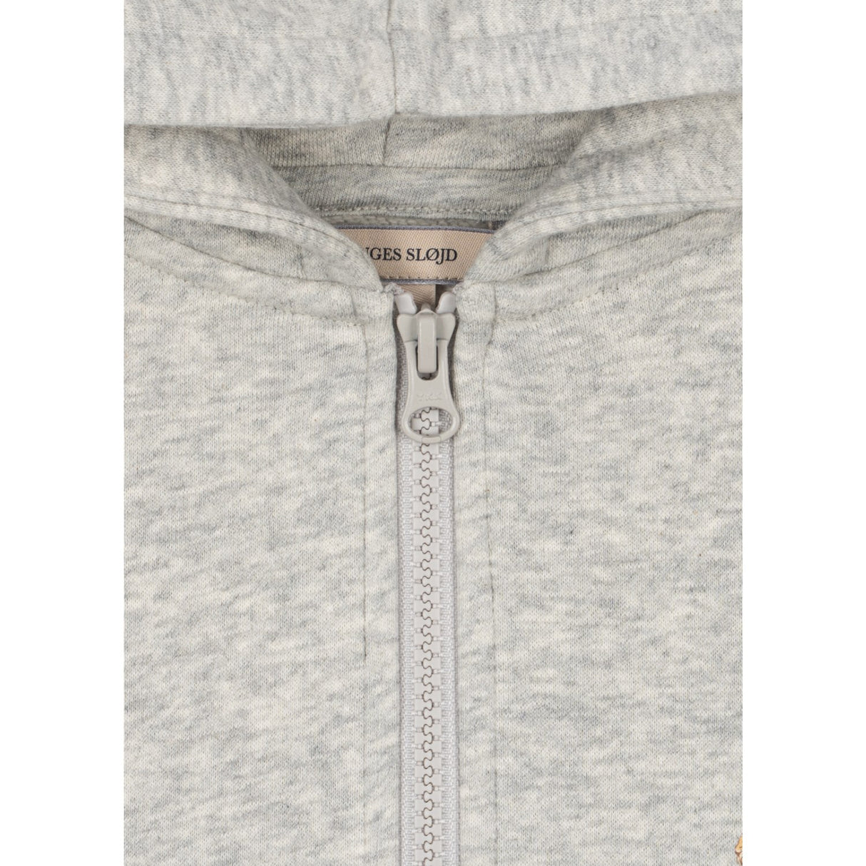 Konges Sløjd Grey Melange Lou Sweat Zip Huva Gots