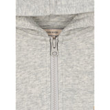 Konges Sløjd Grey Melange Lou Sweat Zip Huva Gots