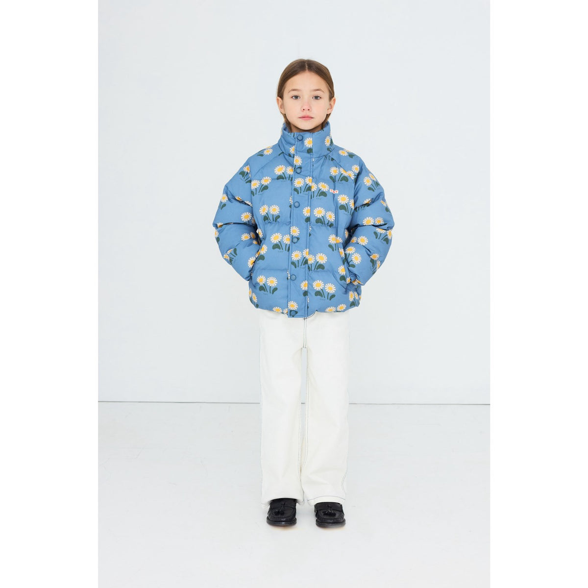 TinyCottons Stone Winter Flowers Kort Quiltad Jacka