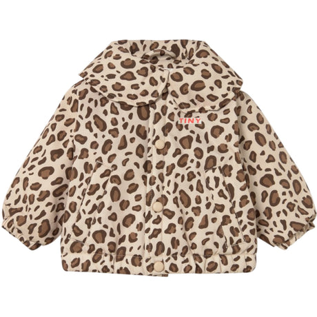 TinyCottons Dark Vanilla Animal Print Baby Quiltad Jacka