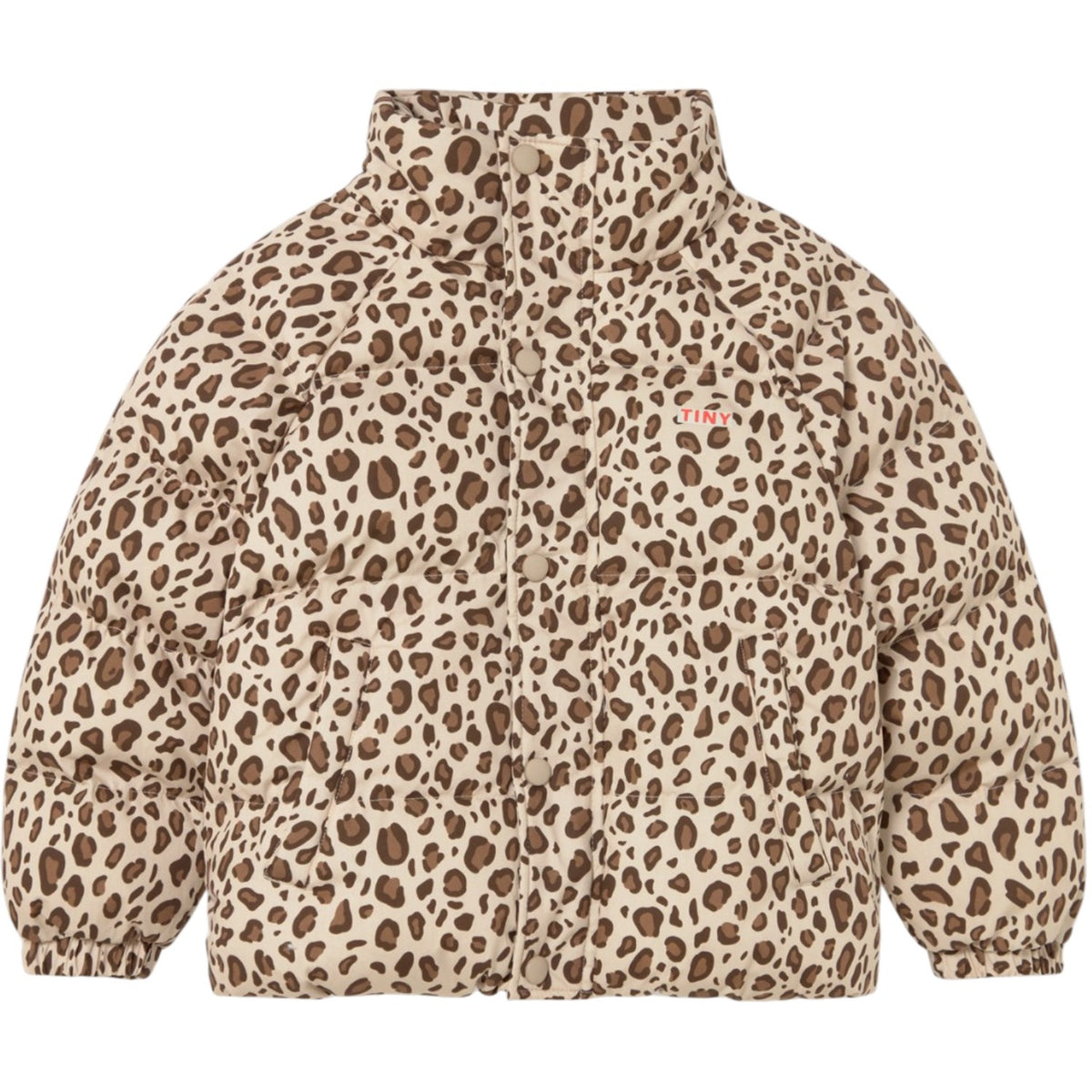TinyCottons Dark Vanilla Animal Print Kort Quiltad Jacka