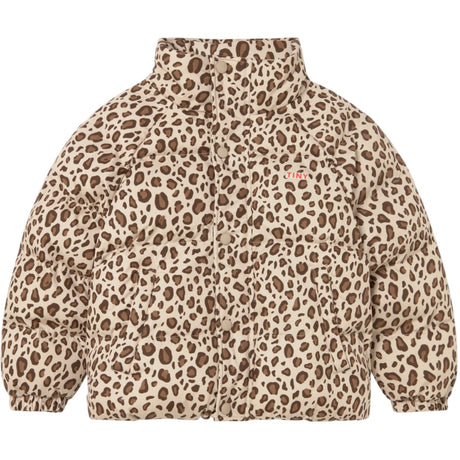 TinyCottons Dark Vanilla Animal Print Kort Quiltad Jacka