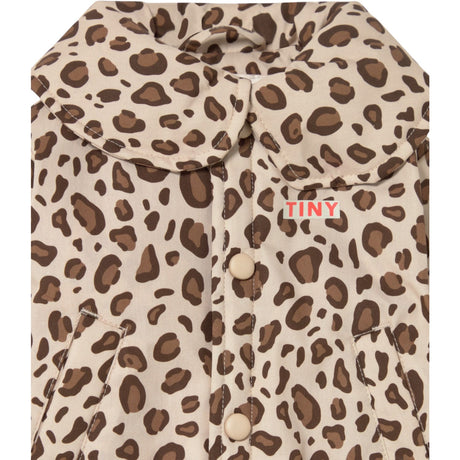 TinyCottons Dark Vanilla Animal Print Baby Quiltad Jacka