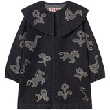 TinyCottons Denim Dark Wash 1 Horses & Flowers Denim Klänning