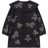 TinyCottons Denim Dark Wash 1 Horses & Flowers Denim Klänning