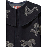 TinyCottons Denim Dark Wash 1 Horses & Flowers Denim Klänning