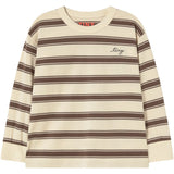 TinyCottons Cacao Retro Stripes Sleeve Tee