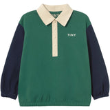 TinyCottons Dark Green Färg Block Pikétröja Sleeve Tee