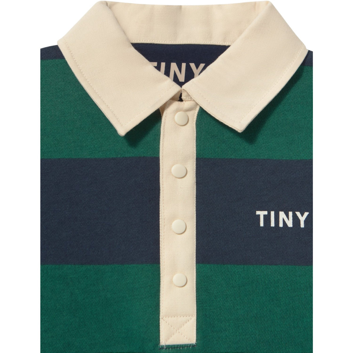 TinyCottons Dark Green Navy Stripes Pikétröja Sweatshirt