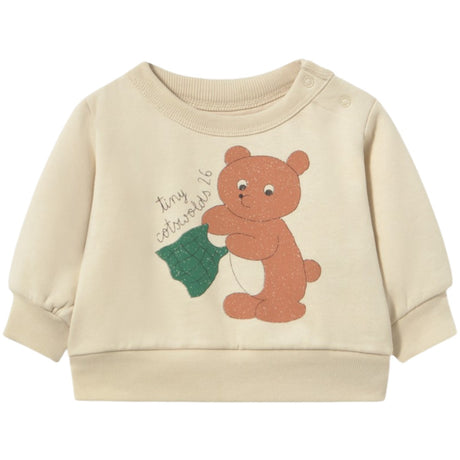 TinyCottons Sandstone Björn Graphic Baby Sweatshirt