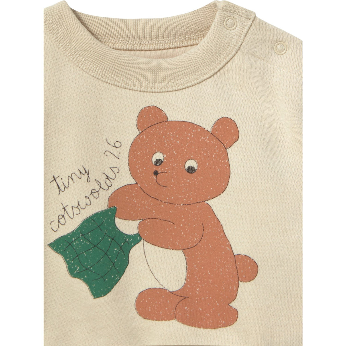 TinyCottons Sandstone Björn Graphic Baby Sweatshirt