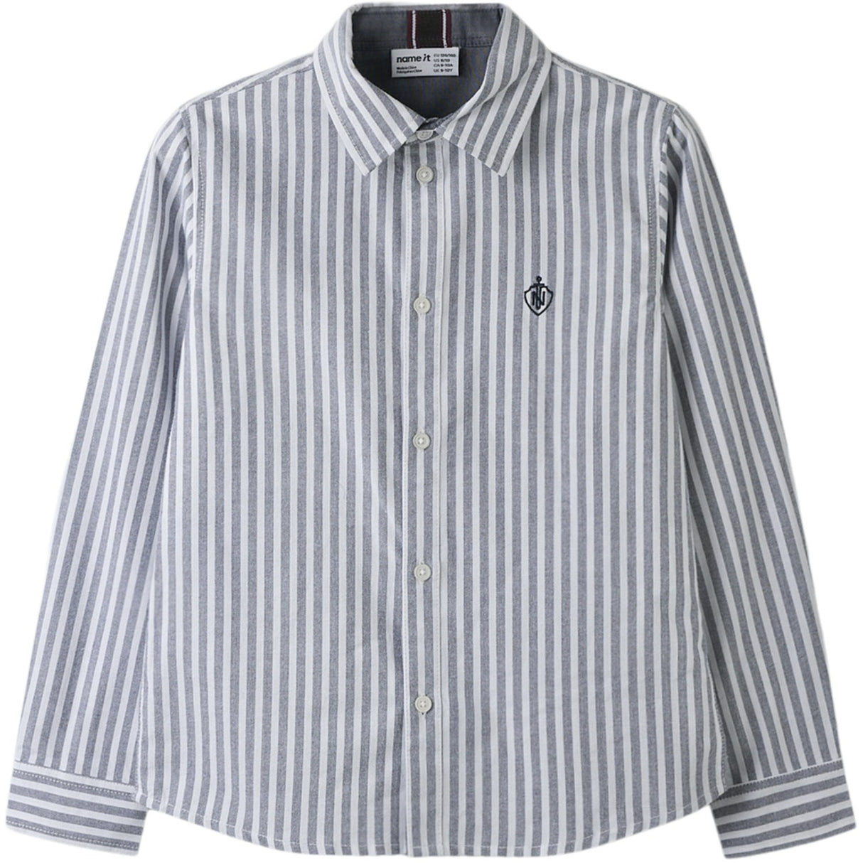 Name It Navy Blazer Bright White Nkmnewsa Ls Skjorta Noos