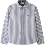 Name It Navy Blazer Bright White Nkmnewsa Ls Skjorta Noos