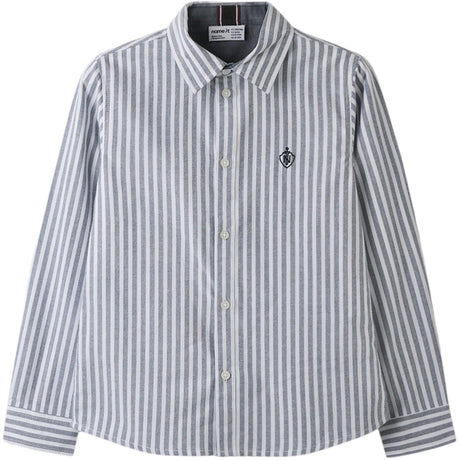 Name It Navy Blazer Bright White Nkmnewsa Ls Skjorta Noos