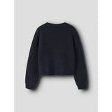 Name It Dark Sapphire Nkfholly Ls Boxy Kort Stickad Noos