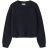 Name It Dark Sapphire Nkfholly Ls Boxy Kort Stickad Noos
