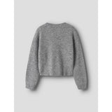 Name It Grey Melange Nkfholly Ls Boxy Kort Stickad Noos