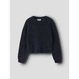 Name It Dark Sapphire Nkfholly Ls Boxy Kort Stickad Noos