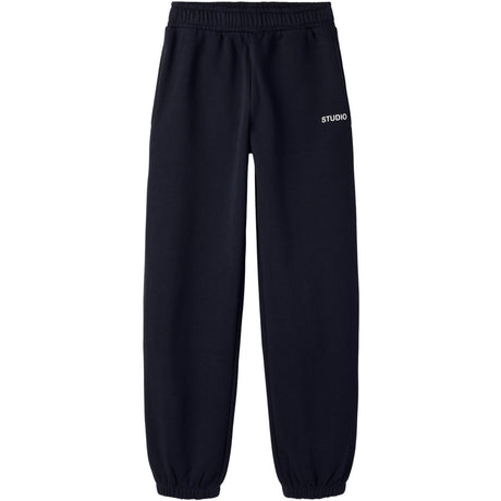 Name It Dark Sapphire Bright White Print Nkmrio Rlx Sweat Byxor Bru Noos