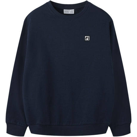 Name It Dark Sapphire Nkmflo Ls Nreg Sweat Bru Noos
