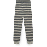 COPENHAGEN COLORS Grey Stripe Merino Classic Rib Leggings Med Drawstrings