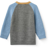 COPENHAGEN COLORS Grey Melange Comb. Merino Rib Stickad Blus