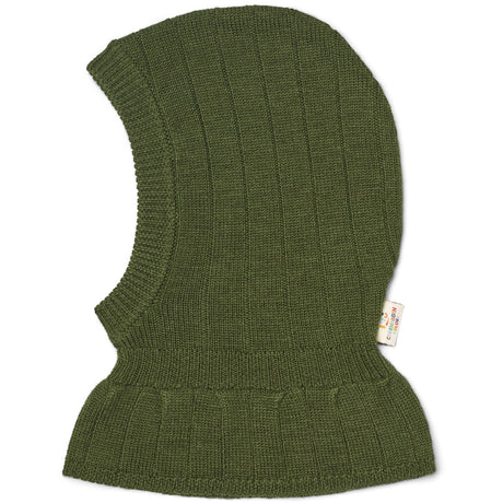 COPENHAGEN COLORS Dk Green Merino Rib Stickad Elefanthatt
