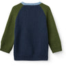 COPENHAGEN COLORS Navy Comb. Merino Rib Stickad Blus