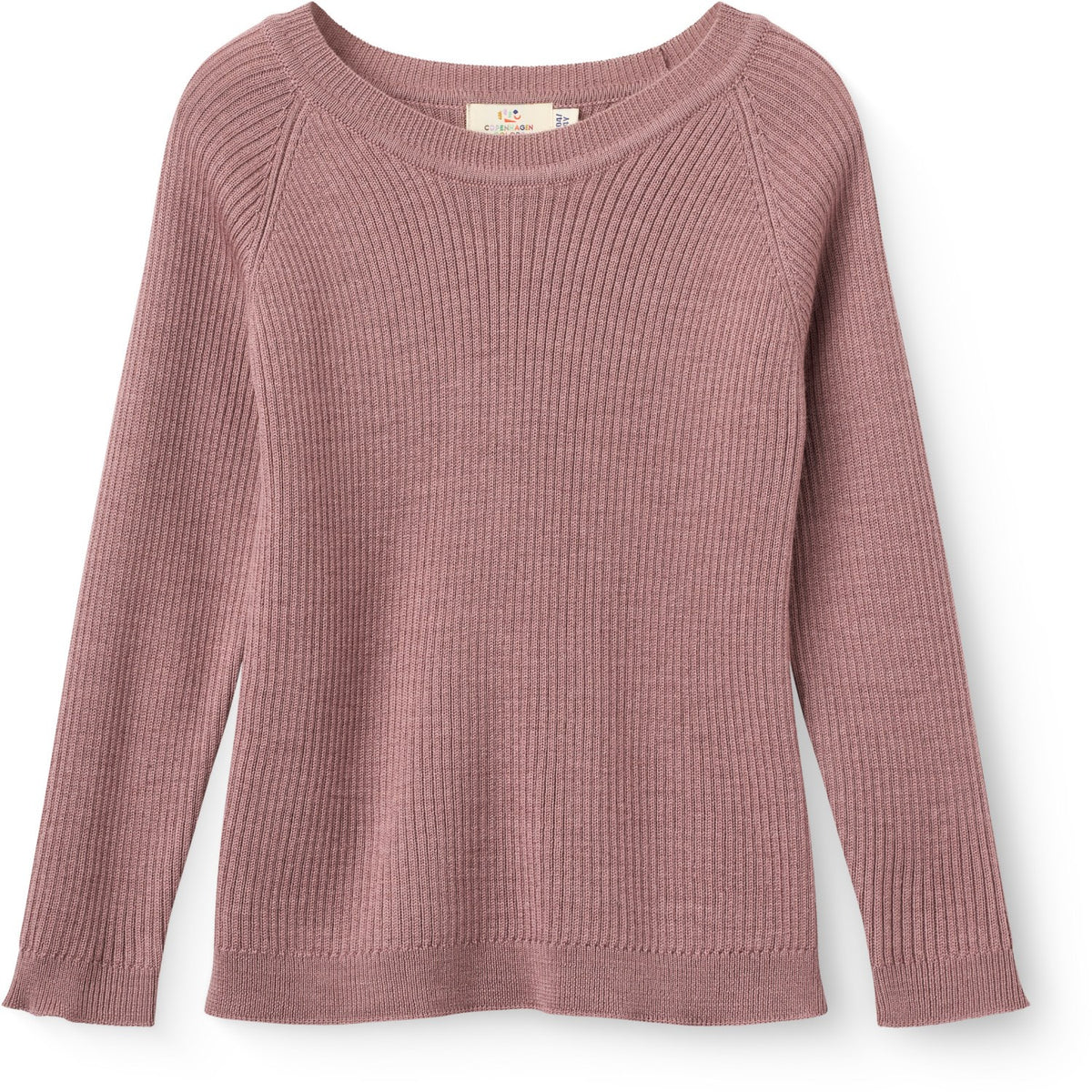 COPENHAGEN COLORS Winter Rose Merino Classic Rib Blus