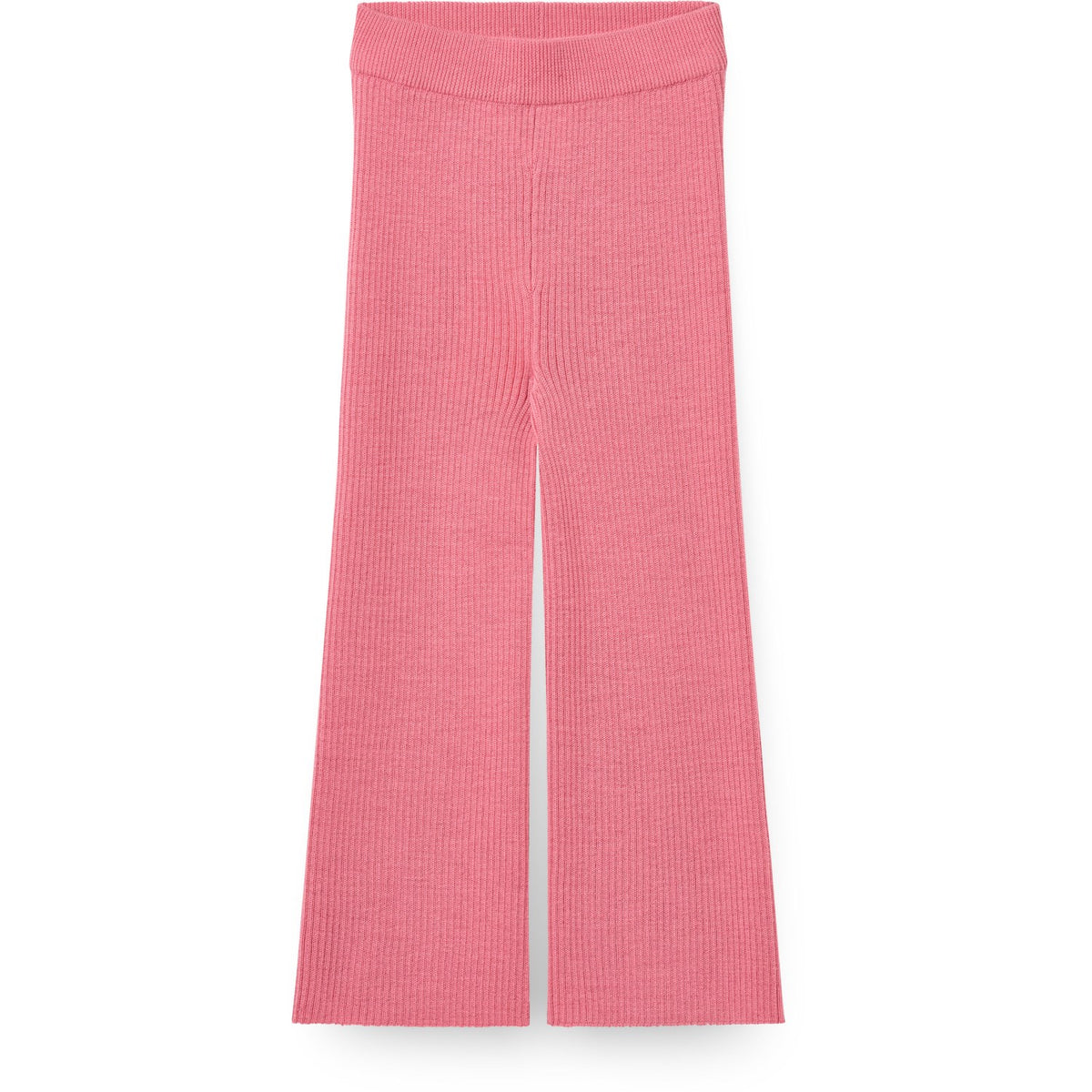 COPENHAGEN COLORS Blossom Pink Merino Wide Rib Byxor